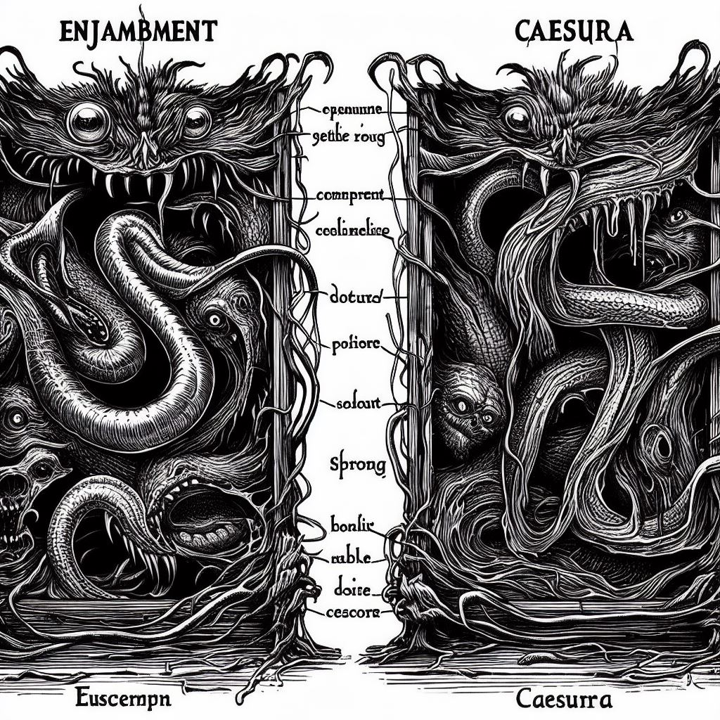 What’s the difference between enjambment and&nbsp;caesura